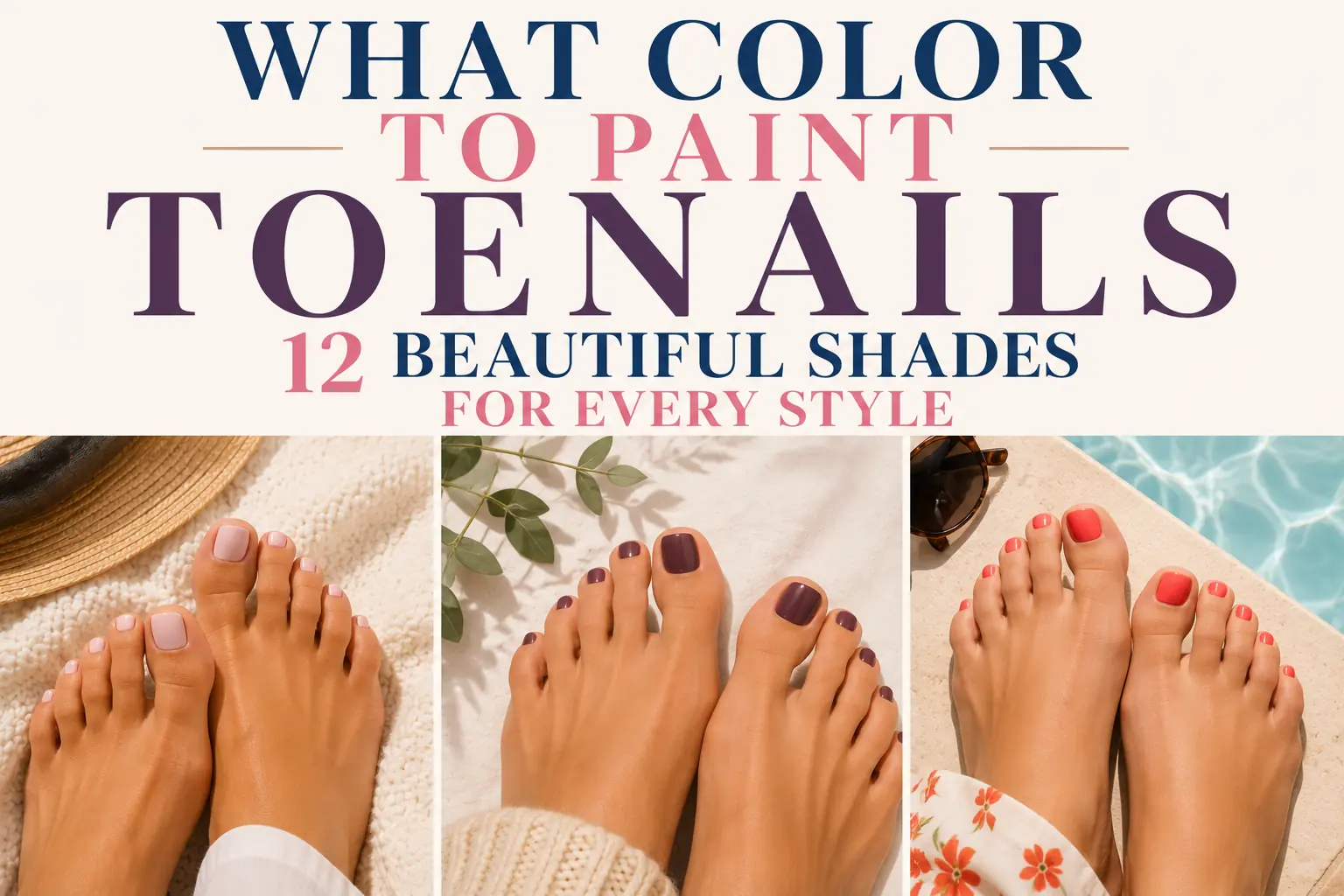 What Color to Paint Toenails: 12 Beautiful Shades for Every Style