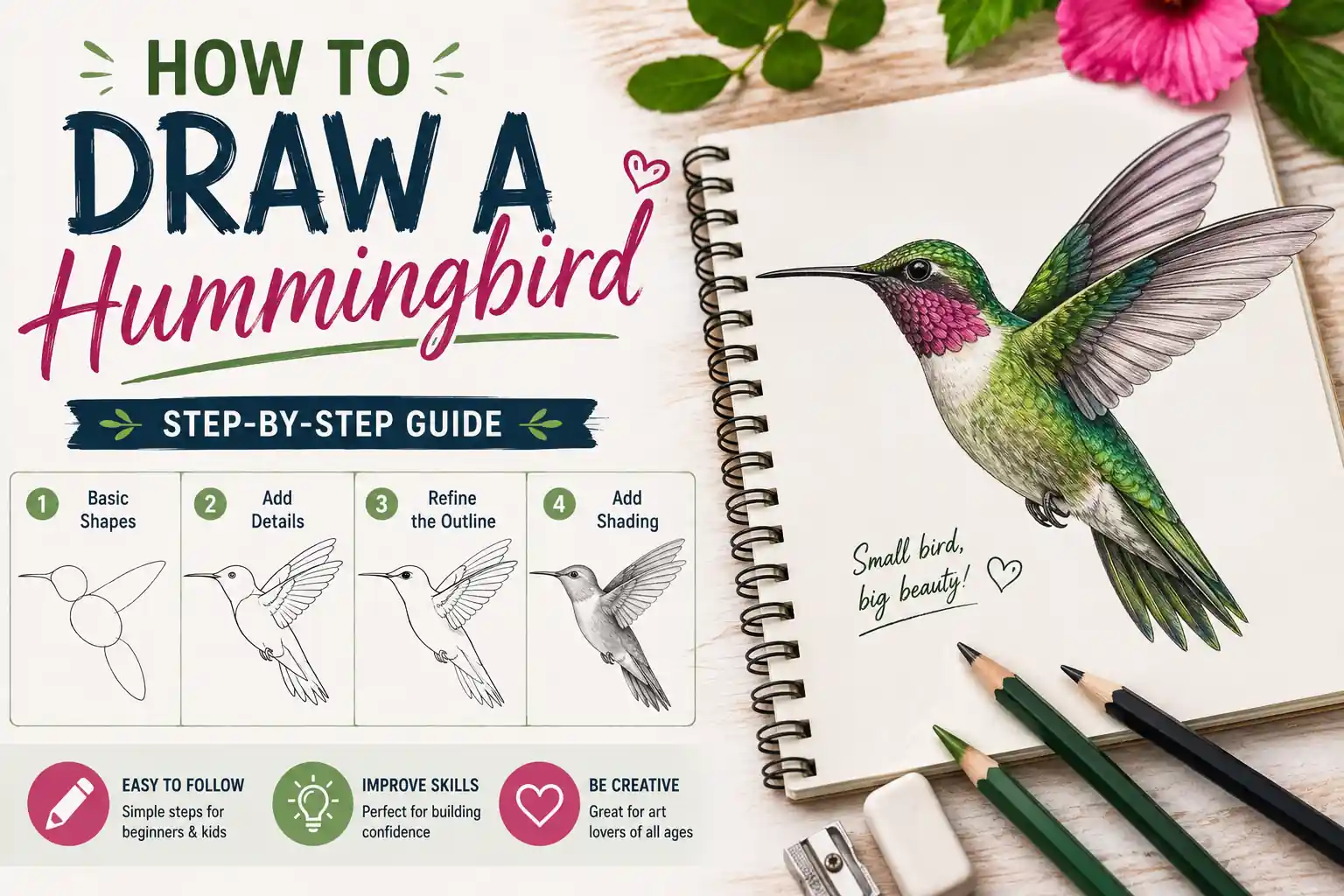 How to Draw a Hummingbird: Step-by-Step Guide