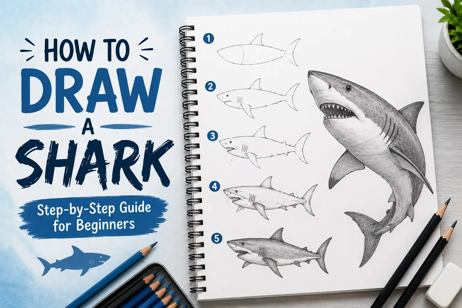 How to Draw a Shark: Step-by-Step Guide for Beginners
