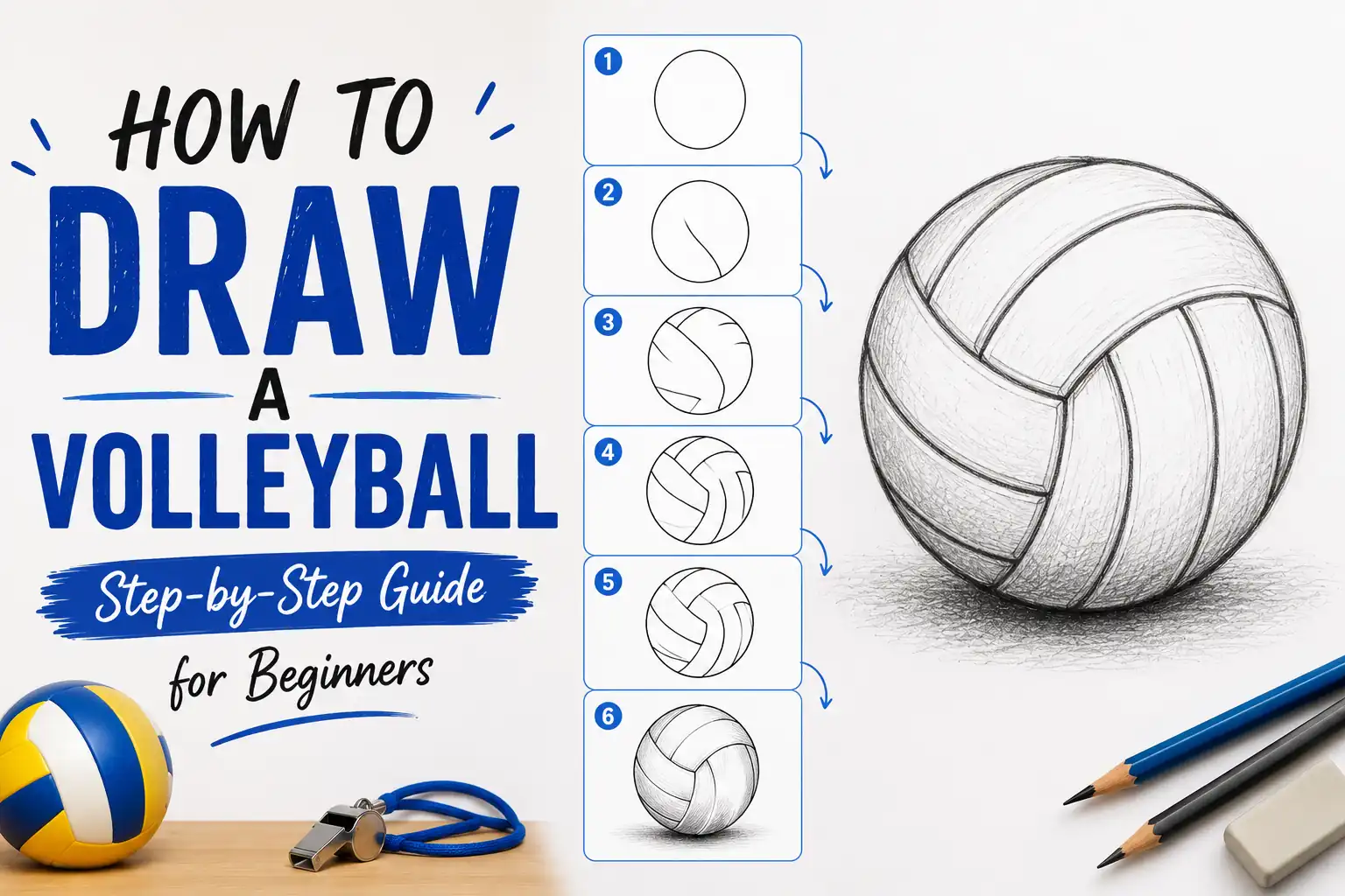 How to Draw a Volleyball: Step-by-Step Guide for Beginners