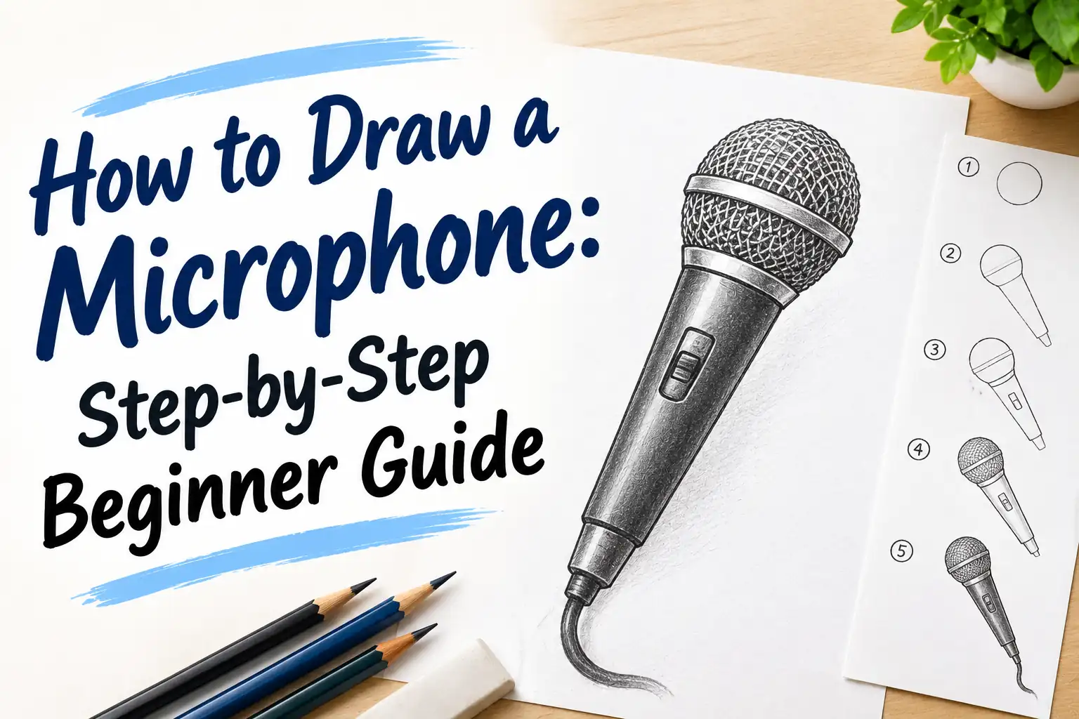 How to Draw a Microphone: Step-by-Step Beginner Guide