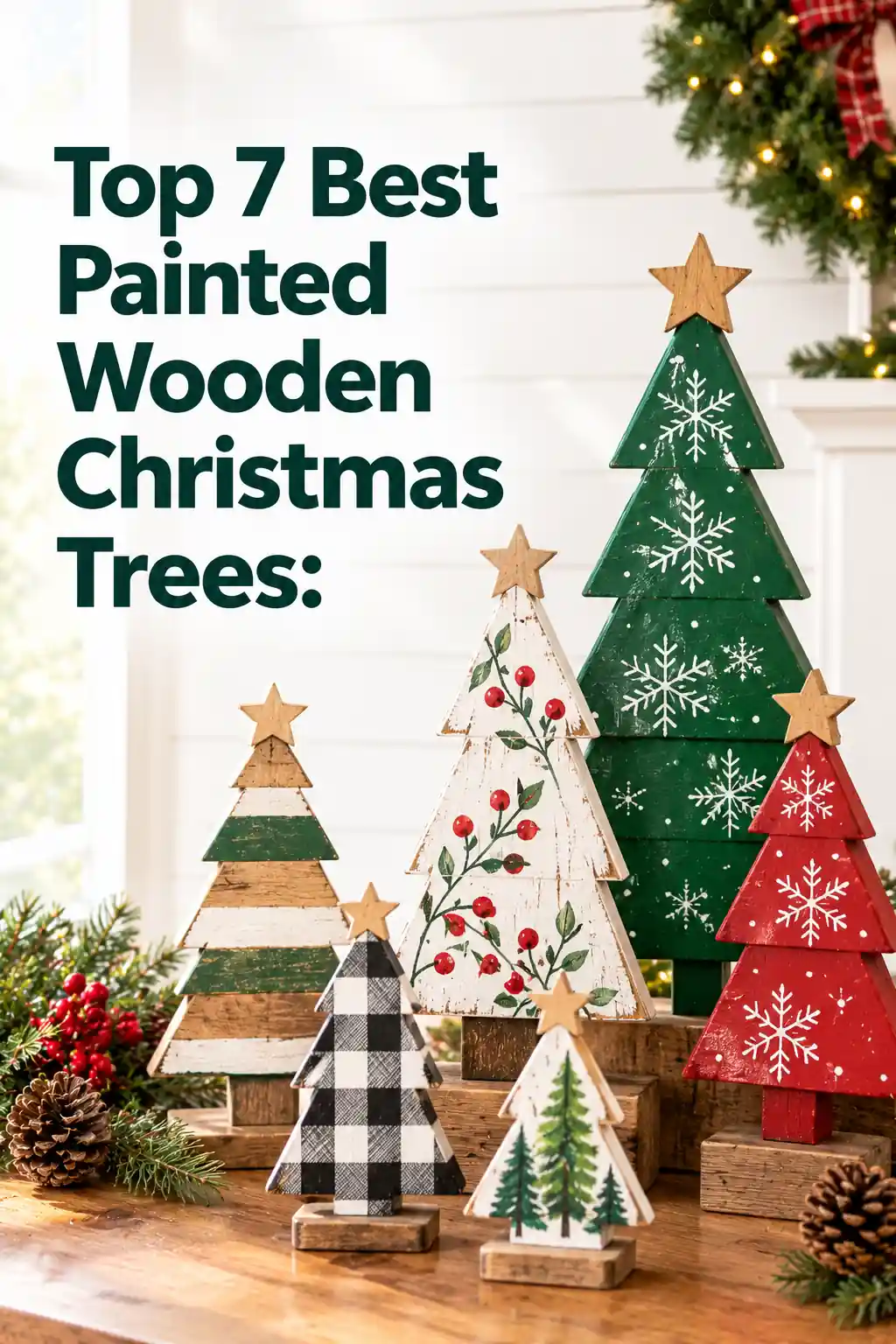 Top 7 Best Painted Wooden Christmas Trees